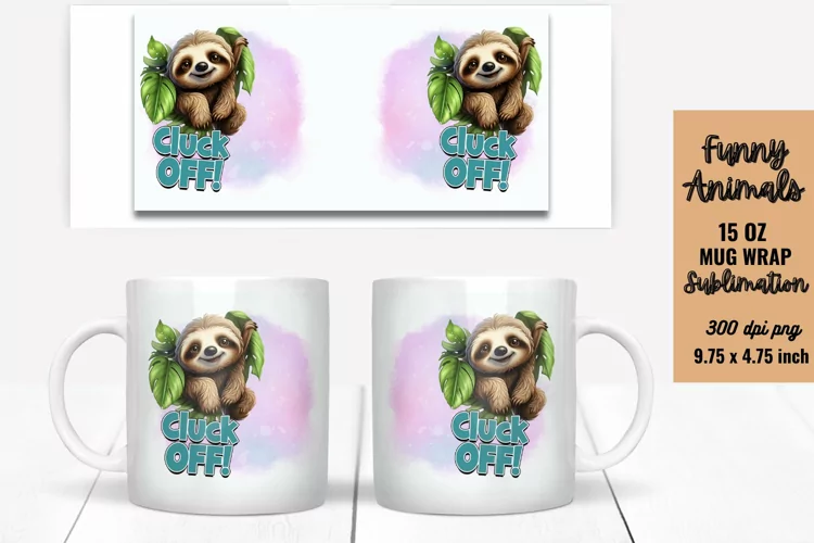 Funny Animals Mug Wrap Sublimation, Mug Wrap PNG