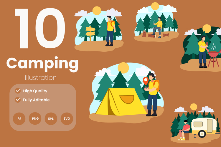 Camping Illustration Pack