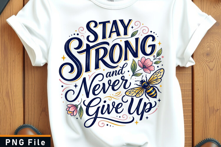 Motivational quote sublimation PNG T shirt Design example image 1