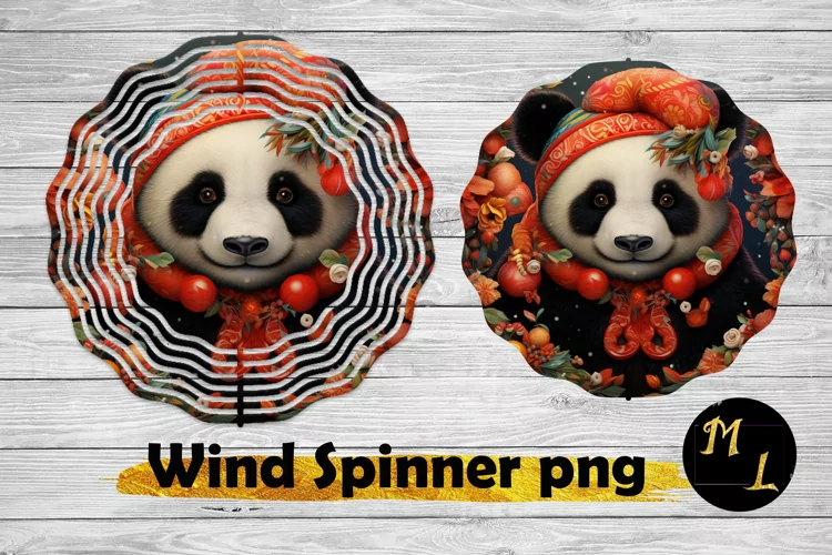 Panda Wind Spinner desogn,Christmas Wind Spinner