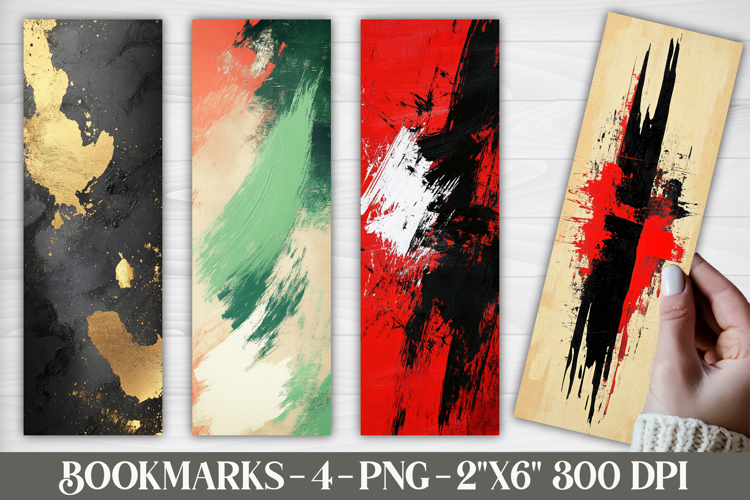 Abstract Oil Painting Printable Bookmarks