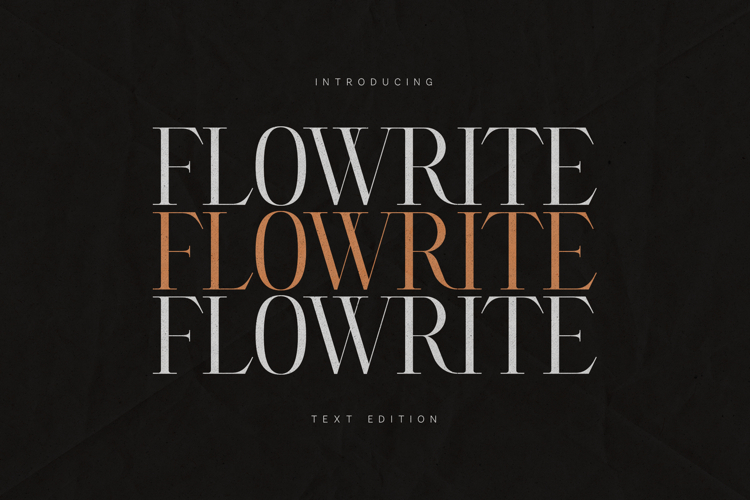Flowrite Serif Font Elegant High-Contrast