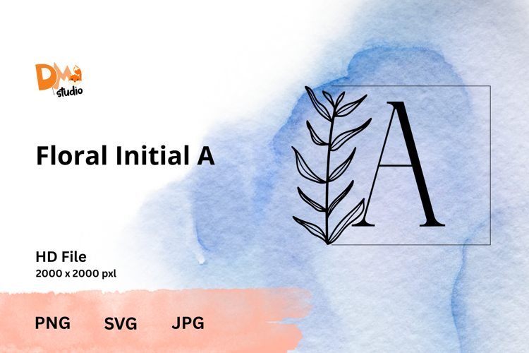 Leaf Monogram Svg Image 14