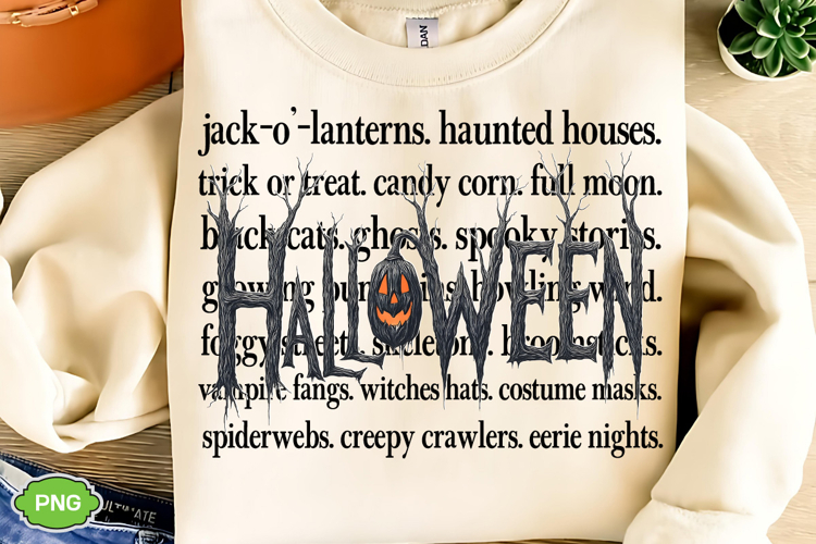 Halloween Words PNG, Spooky Season PNG, Halloween PNG