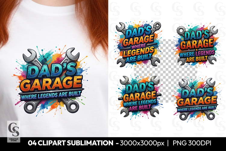 Dads Garage Where Legends Are Built Mechanic Typography