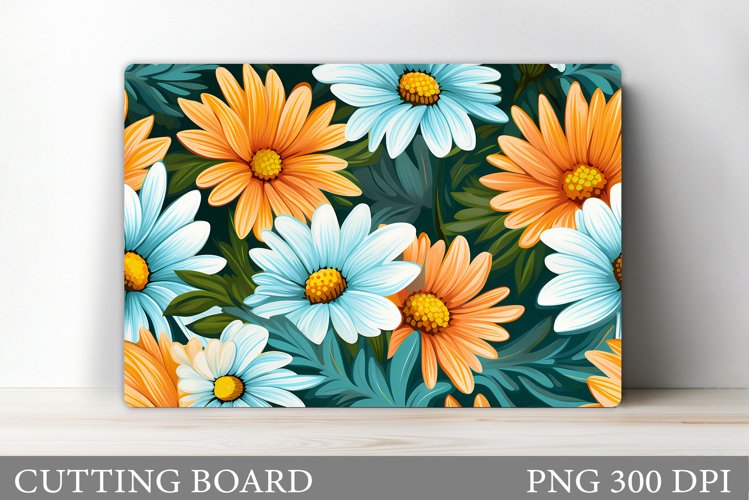 Daisy Flowers Cutting Board. Kitchen Cutting Board Design example image 1