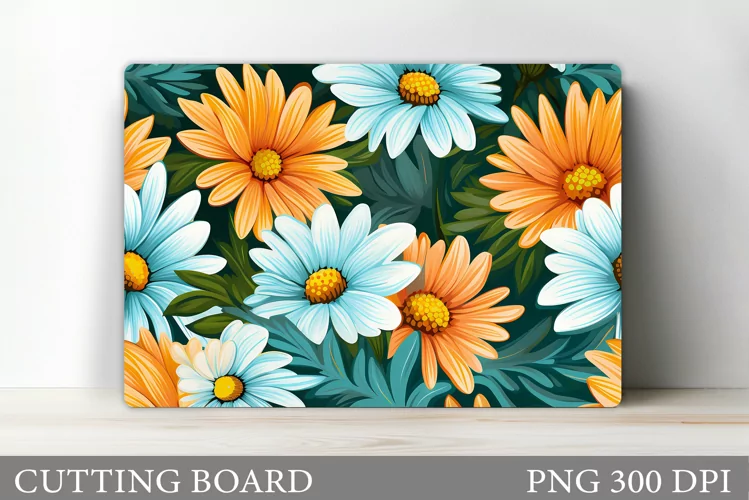 Daisy Flowers Cutting Board. Kitchen Cutting Board Design