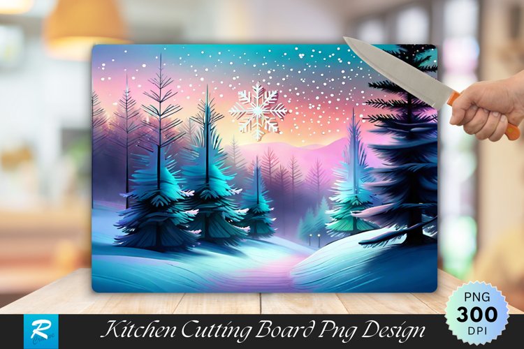 Twilight Sparkle Holiday Forest Cutting Board PNG Design