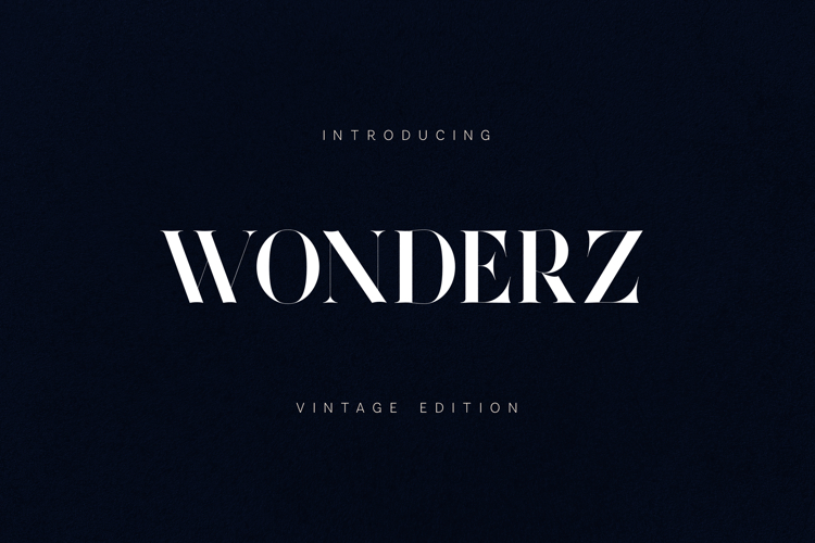 Wonderz Vintage Edition Elegant Serif Font
