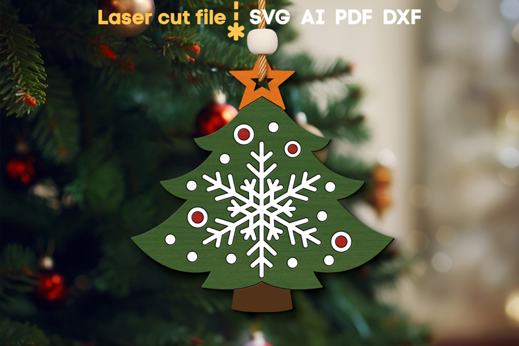 Christmas Tree Toy SVG laser cut file for Glowforge