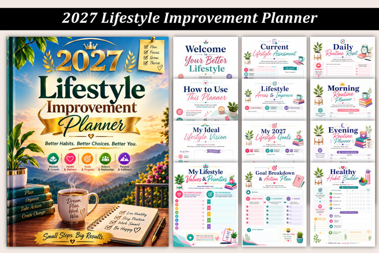 2027 Lifestyle Improvement Planner example image 1