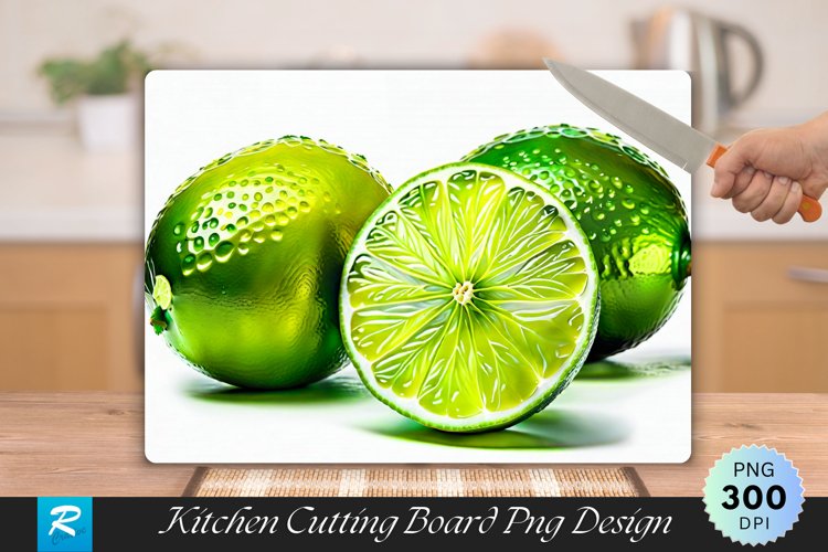 Persian Limes Cutting Board Sublimation Design example image 1