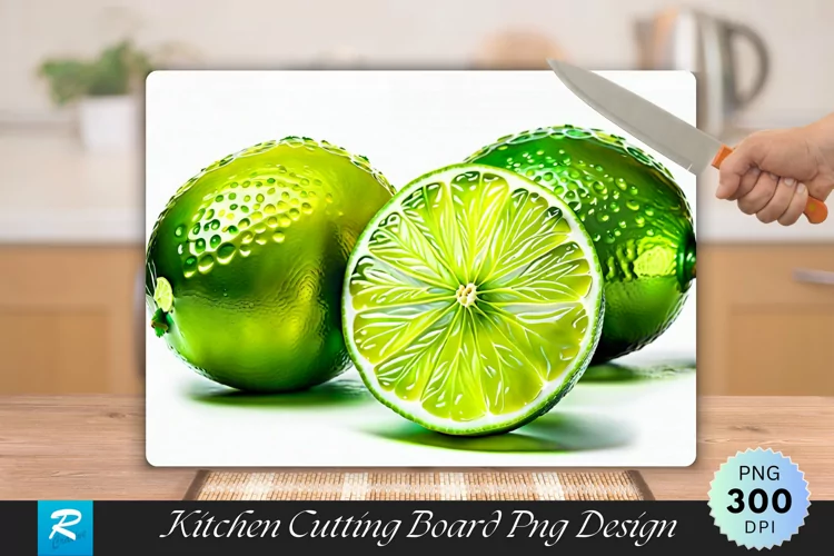 Persian Limes Cutting Board Sublimation Design