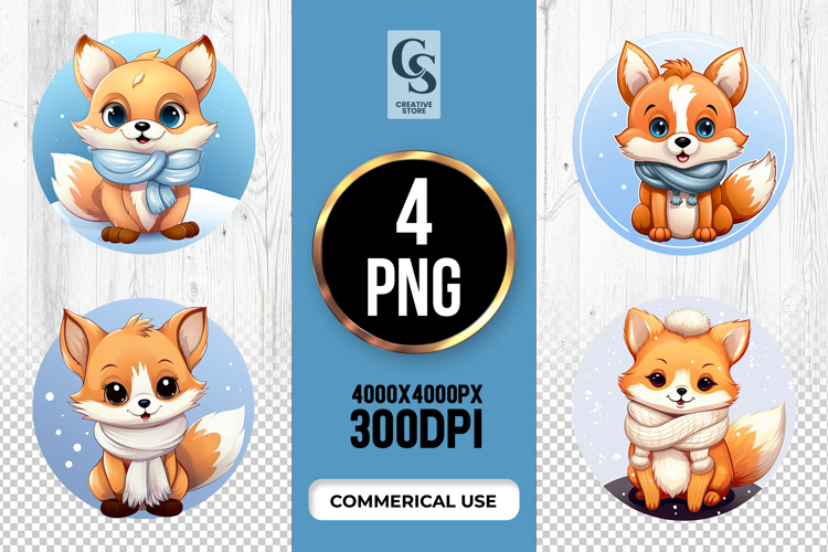 Cute Fox Clipart Image 2