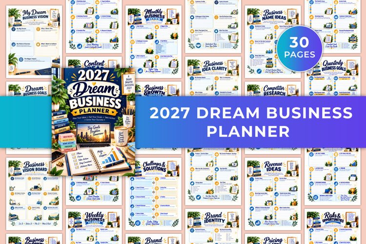 2027 Dream Business Planner Kdp interiors example image 1
