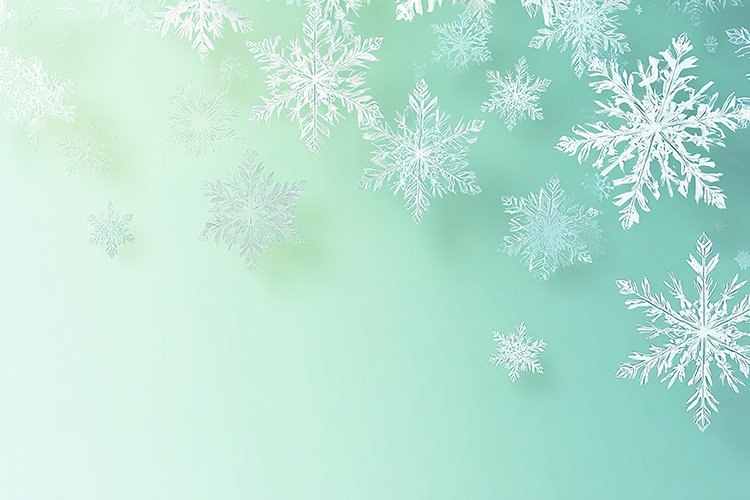 A beautiful gradient background with white snowflakes