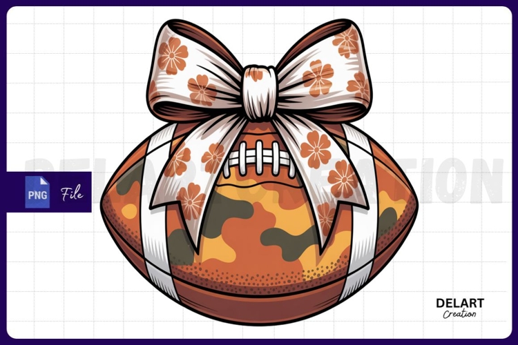 Coquette Football PNG, Football Clipart Design