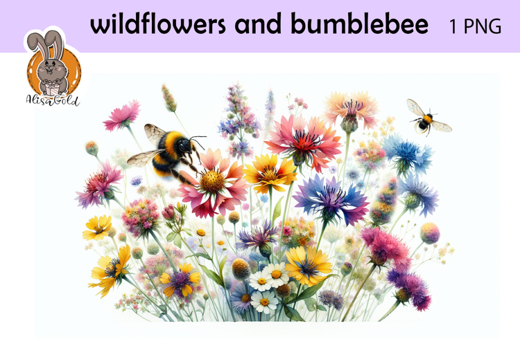 wildflowers, bumblebee