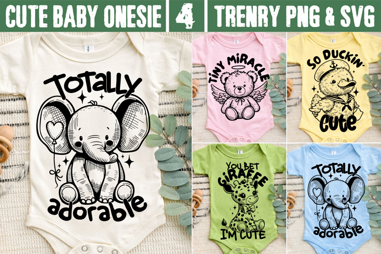 Cute Baby Design SVG PNG Funny Baby Animal Nursery Quote