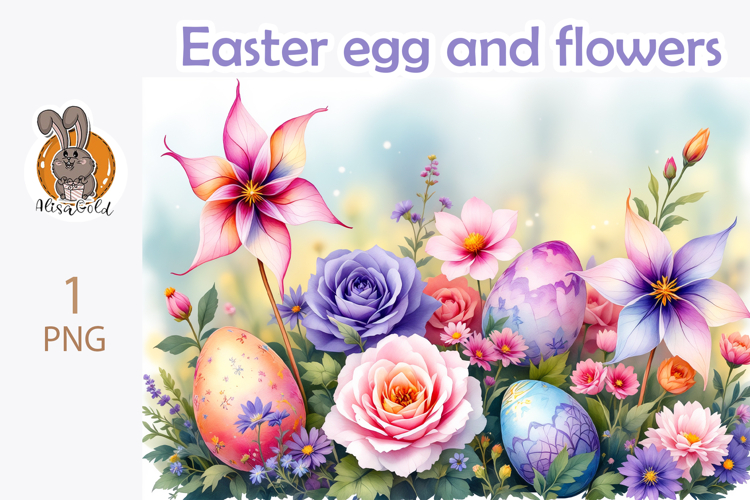 Easter eggs, flower, pattern