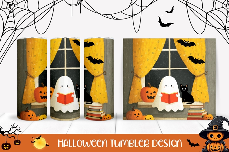 Kids Halloween Ghost Tumbler, Halloween Bats Tumbler