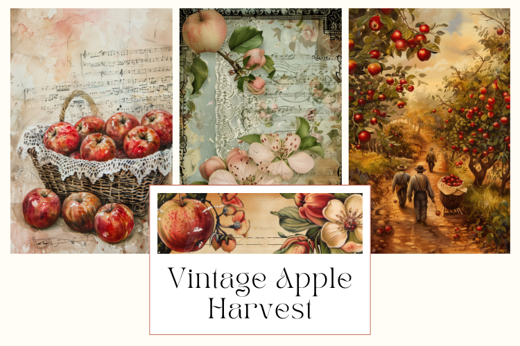 Vintage Apple Harvest Printable Journal Pages