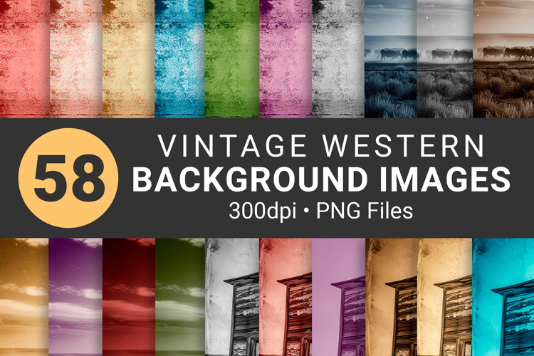58 Vintage Western Digital Backgrounds Outlaw Scenery