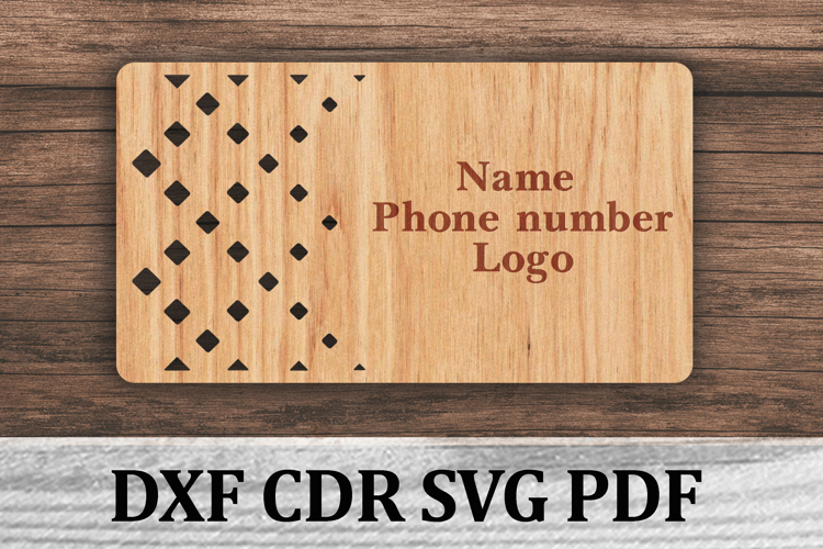 Business card with engraving. Plywood business card. example image 1