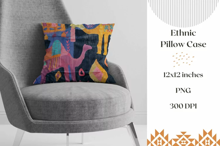 Camel Pillow Case Design, Abstract Pillowcase PNG, Camel PNG