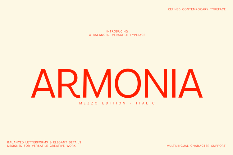 Armonia Mezzo Refined Sans Serif