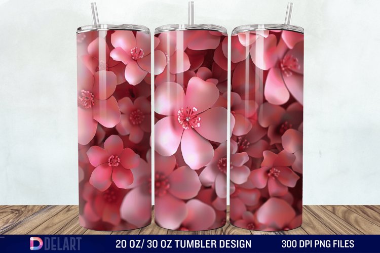 3D Floral Tumbler Wrap example image 1