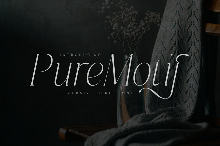 PureMotif Elegant Cursive Serif Font