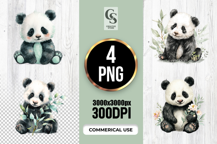 Cute Panda Clipart Image 19