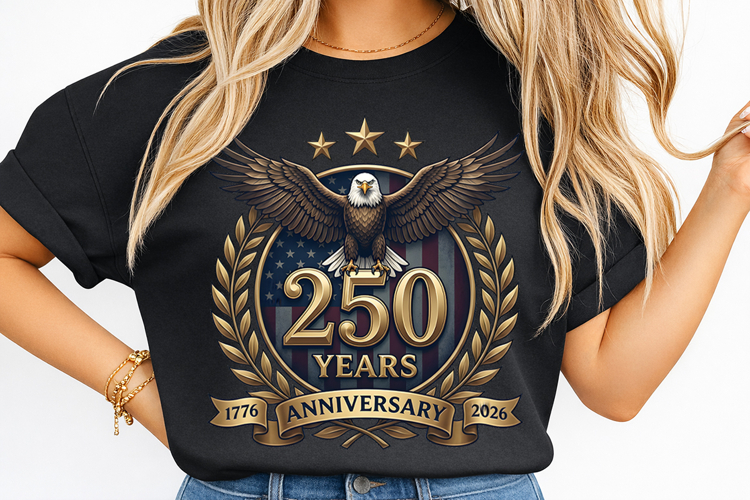 USA 250 Anniversary Patriotic Eagle PNG Sublimation Design