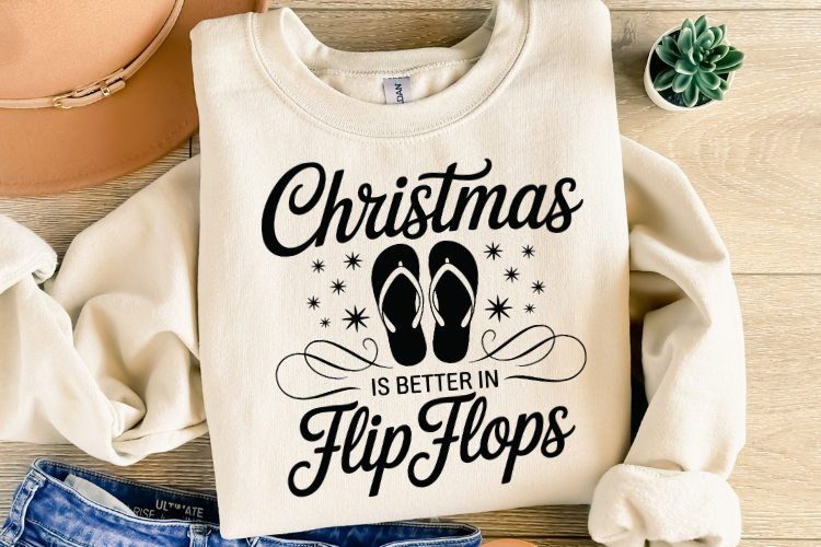 Christmas is better in Flip Flops Svg | Shirt Svg