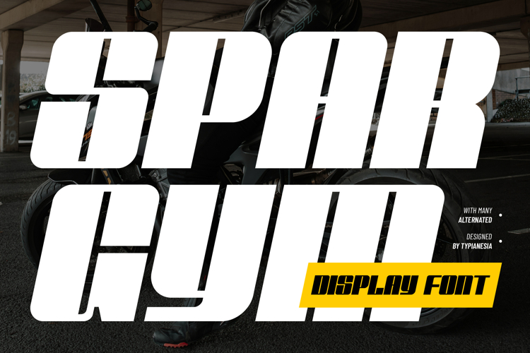 Spargym - Bold & Modern Italic Geometric Display Font