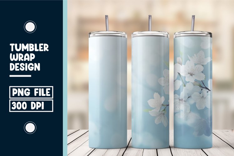 Flower Tumbler Wrap Design example image 1
