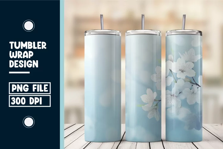 Flower Tumbler Wrap Design
