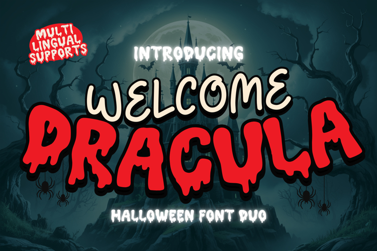 Welcome Dracula is a playful Halloween font