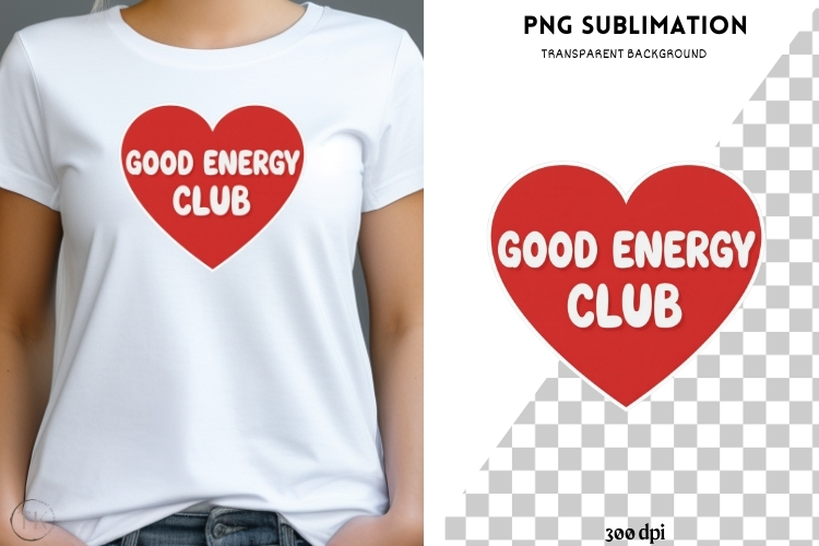 Good energy png design for T-shirts