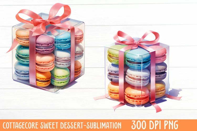Cottagecore Sweet Dessert Sublimation, Watercolor Clipart