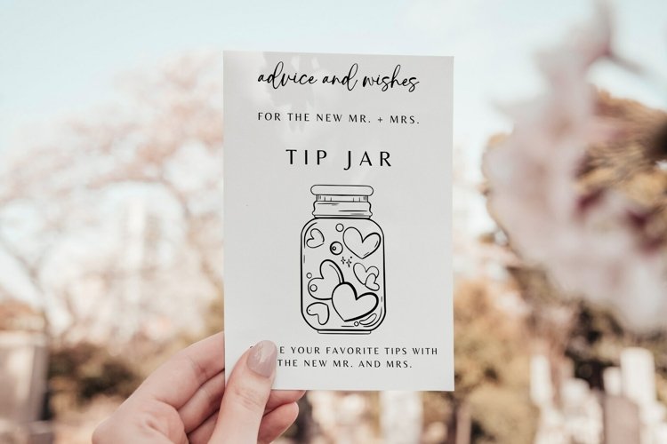 Wedding Advice Tip Jar Sign Template (3554303)