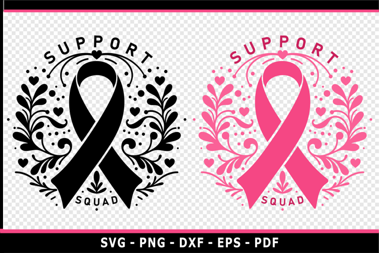 Pink Ribbon Svg Image 5