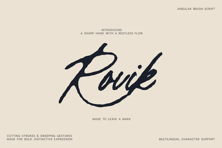 Rovik Angular Brush Script Font