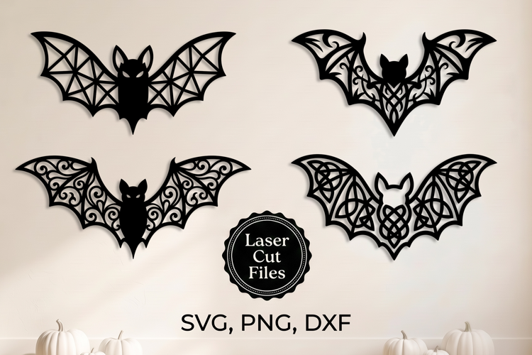 Halloween Bat SVG, Laser Cut Files for Spooky Decor