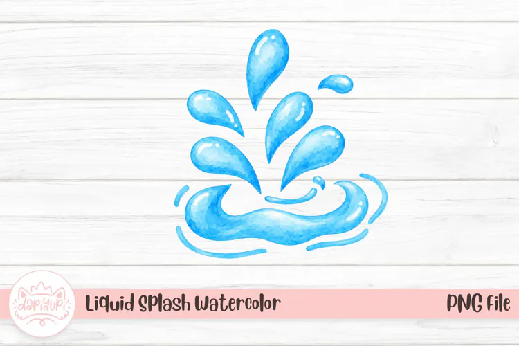 Liquid Splash Watercolor | Water Illustration