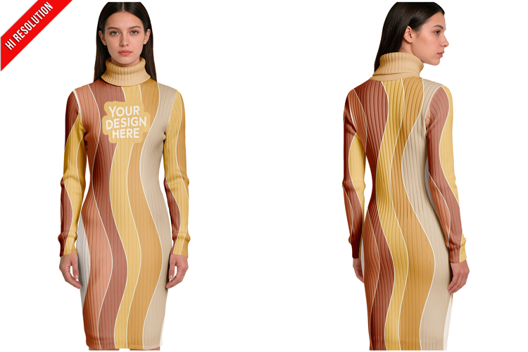 Sweater Dress Female Fashion Clothin