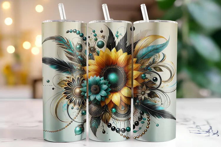 Sunflower Tumbler Wrap | Sublimation | Tumblers