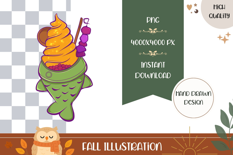 Hand Drawn Fall Illustration, Cartoon Fall Sweets PNG