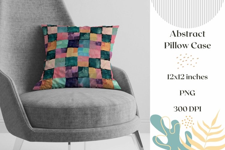 Multicolor Pillow Case Design, Abstract Pillowcase PNG example image 1